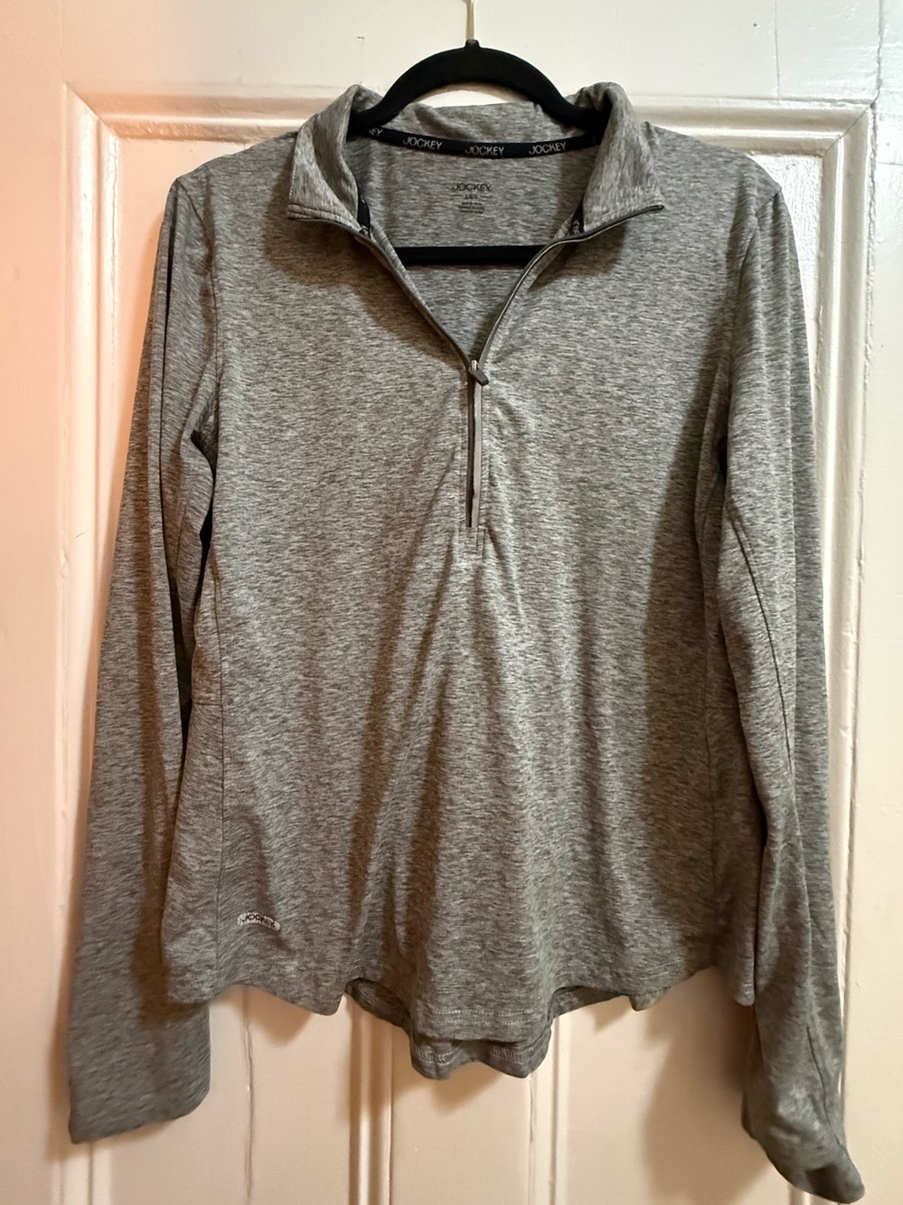 Jockey Women's Light Heather Gray Quarter-Zip Pullover